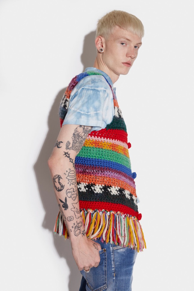 dsquared2_iconic_crochet_vest_fantasy.jpg Dsquared2 Iconic Crochet Vest FANTASY - Image 1