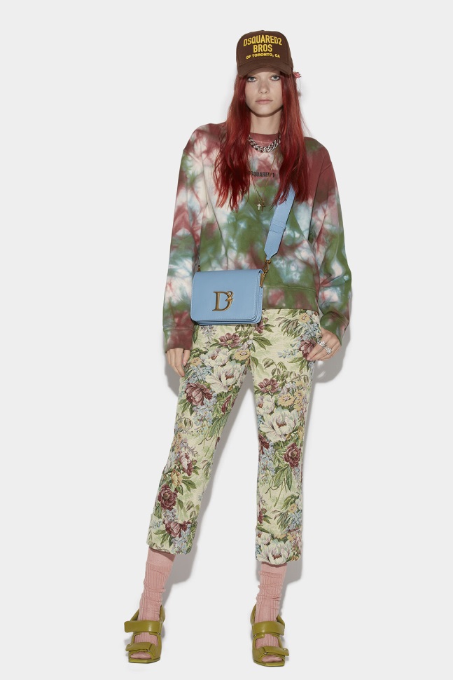 dsquared2_iconic_cuffed_bell_bottom_trousers_d2_fantasy.jpg Dsquared2 Iconic Cuffed Bell Bottom Trousers D2 FANTASY - Image 1