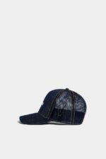 Dsquared2 Iconic D2 Baseball Cap D2 DENIM - Image 3