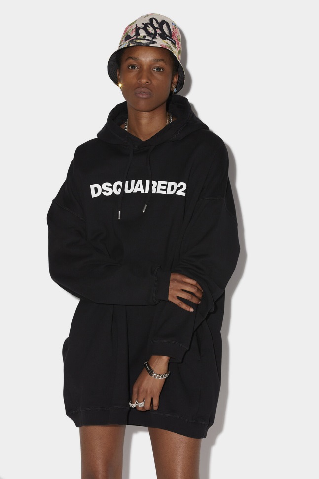 dsquared2_iconic_d2_hoodie_dress.jpg Dsquared2 Iconic D2 Hoodie Dress - Image 1