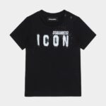 Dsquared2 Iconic D2 Kids Icon Spray T-Shirt WHITE/BLACK