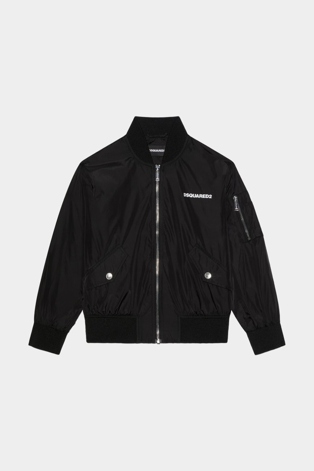 dsquared2_iconic_d2_kids_jacket_black.jpg Dsquared2 Iconic D2-Kids Jacket BLACK - Image 1