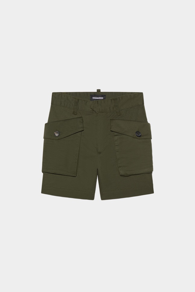 dsquared2_iconic_d2_kids_shorts_green.jpg Dsquared2 Iconic D2 Kids Shorts GREEN - Image 1