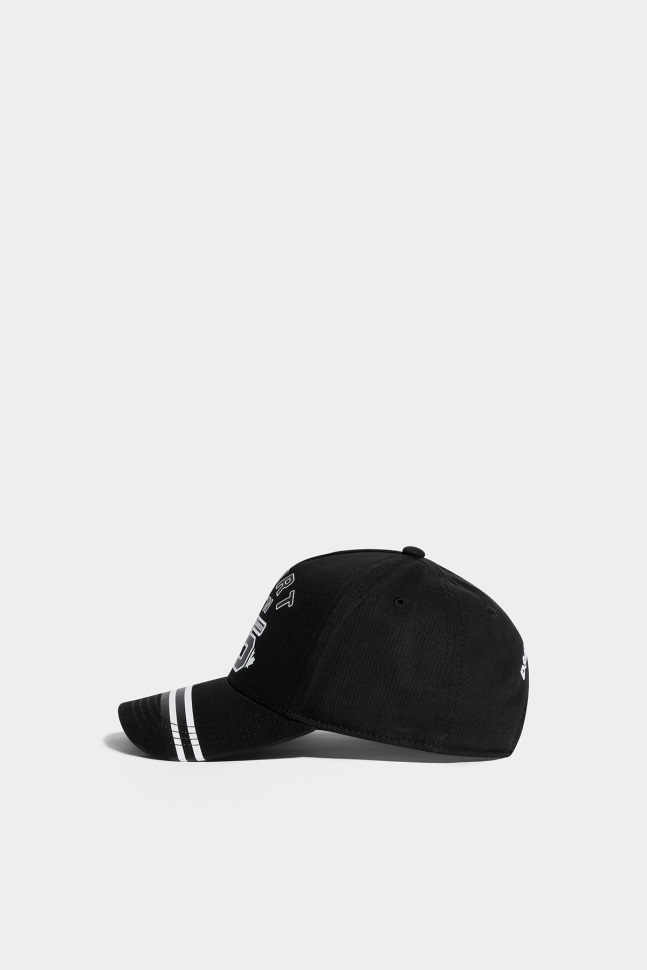 Dsquared2 Iconic D2 Kids Sport Edtn.05 Baseball Cap TANGO RED/BLACK - Image 3