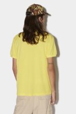 Dsquared2 Iconic D2 Leaf Tennis Polo YELLOW/BLUE - Image 2