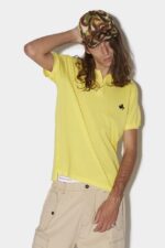 Dsquared2 Iconic D2 Leaf Tennis Polo YELLOW/BLUE