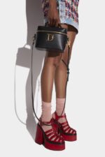 Dsquared2 Iconic D2 Statement Crossbody Bag BLACK/LIGHT BLUE