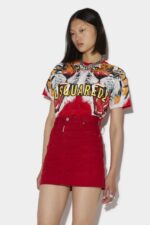 Dsquared2 Iconic D2 Tiger T-Shirt D2 RED