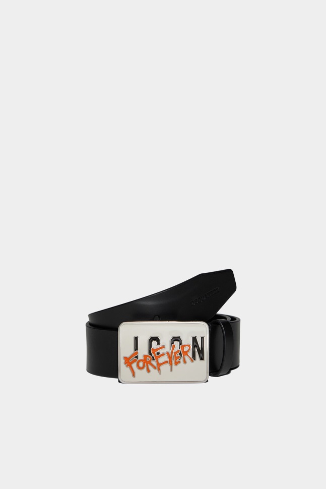 dsquared2_iconic_d2kids_belt_black.jpg Dsquared2 Iconic D2Kids Belt BLACK - Image 1