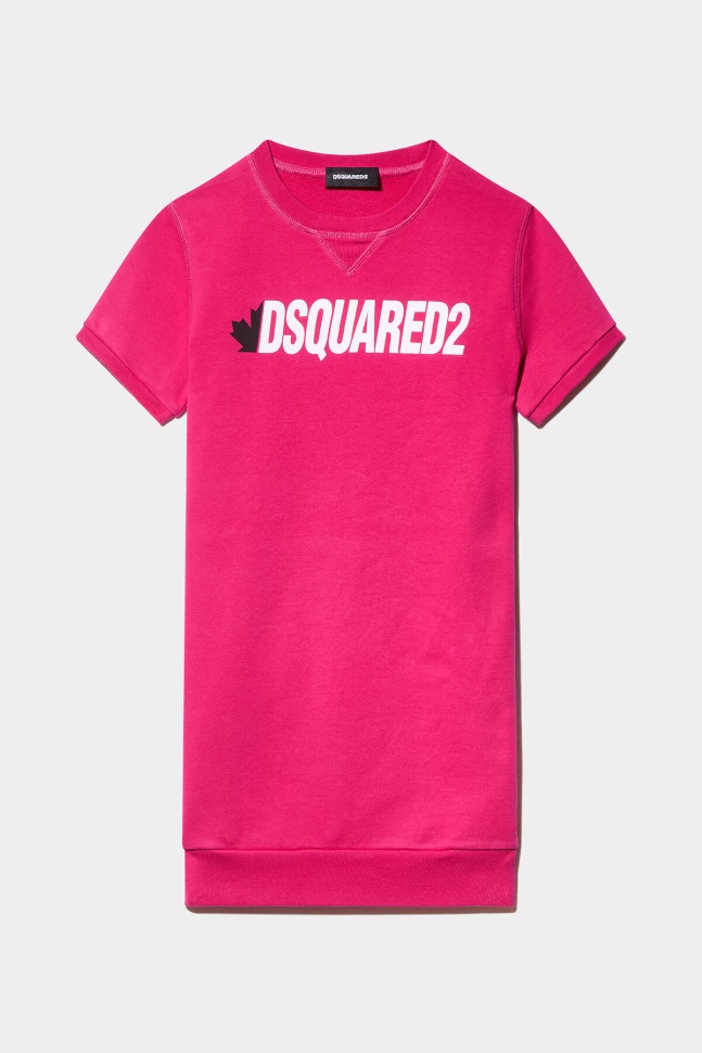 dsquared2_iconic_d2kids_dress_minnie_pink_black.jpg Dsquared2 Iconic D2Kids Dress MINNIE PINK/BLACK - Image 1