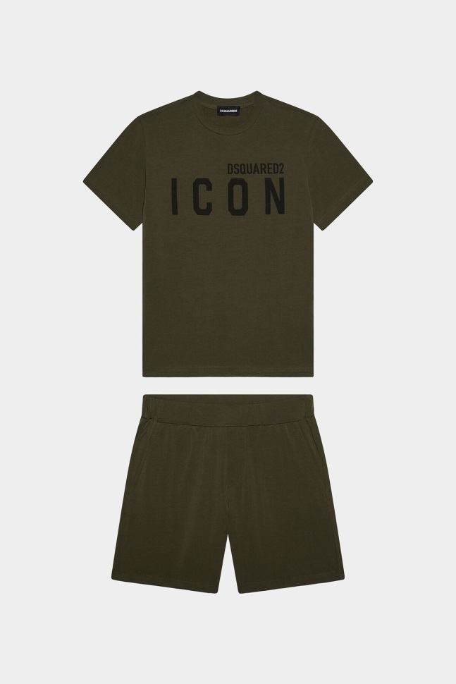 dsquared2_iconic_d2kids_icon_pyjamas_green.jpg Dsquared2 Iconic D2Kids Icon Pyjamas GREEN - Image 1