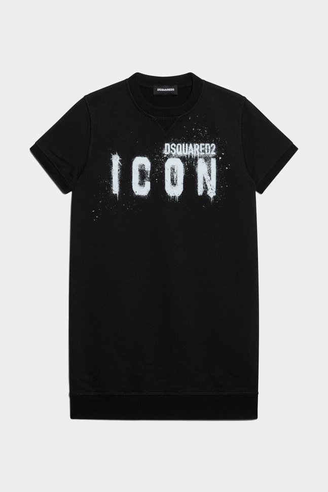 dsquared2_iconic_d2kids_icon_spray_dress.jpg Dsquared2 Iconic D2Kids Icon Spray Dress - Image 1