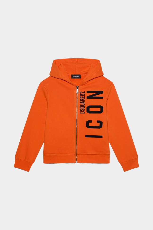 dsquared2_iconic_d2kids_icon_zipped_hoodie.jpg Dsquared2 Iconic D2Kids Icon Zipped Hoodie - Image 1