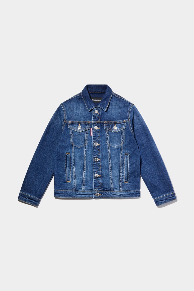 dsquared2_iconic_d2kids_jacket_blue.jpg Dsquared2 Iconic D2Kids Jacket BLUE - Image 1