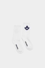 Dsquared2 Iconic D2Kids Socks TANGO RED/MAZARINE BLUE
