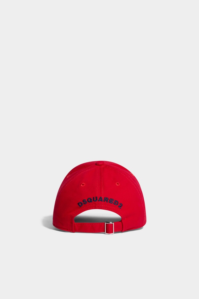 Dsquared2 Iconic D2Kids Sport Edtn.05 Baseball Cap TANGO RED/BLACK - Image 2