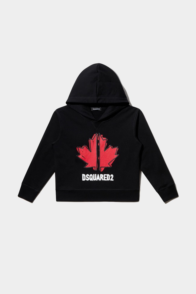 dsquared2_iconic_d2kids_sport_edtn_05_hoodie_white_black.jpg Dsquared2 Iconic D2Kids Sport Edtn.05 Hoodie WHITE/BLACK - Image 1