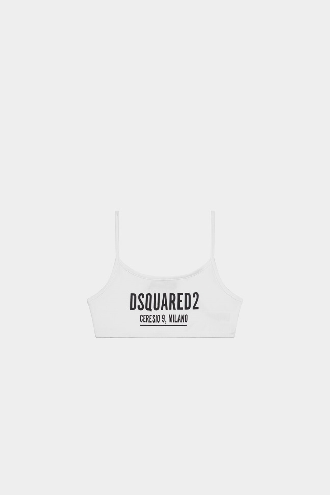 dsquared2_iconic_d2kids_sports_bra_black_white.jpg Dsquared2 Iconic D2Kids Sports Bra BLACK/WHITE - Image 1