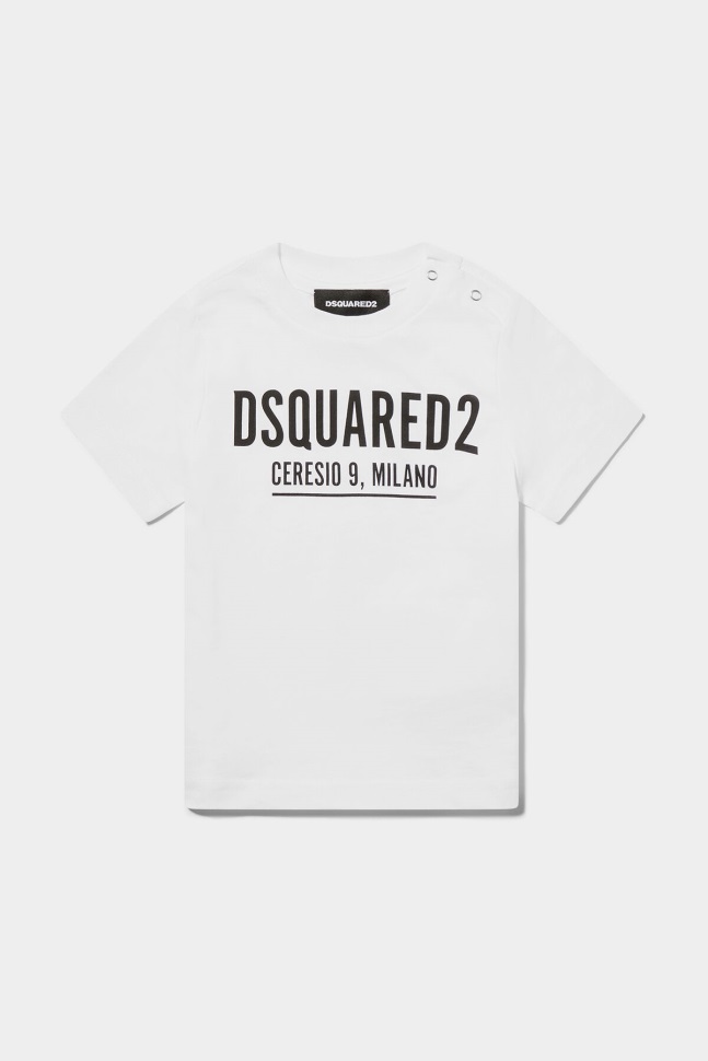 dsquared2_iconic_d2kids_t_shirt_black_white.jpg Dsquared2 Iconic D2Kids T-Shirt BLACK/WHITE - Image 1