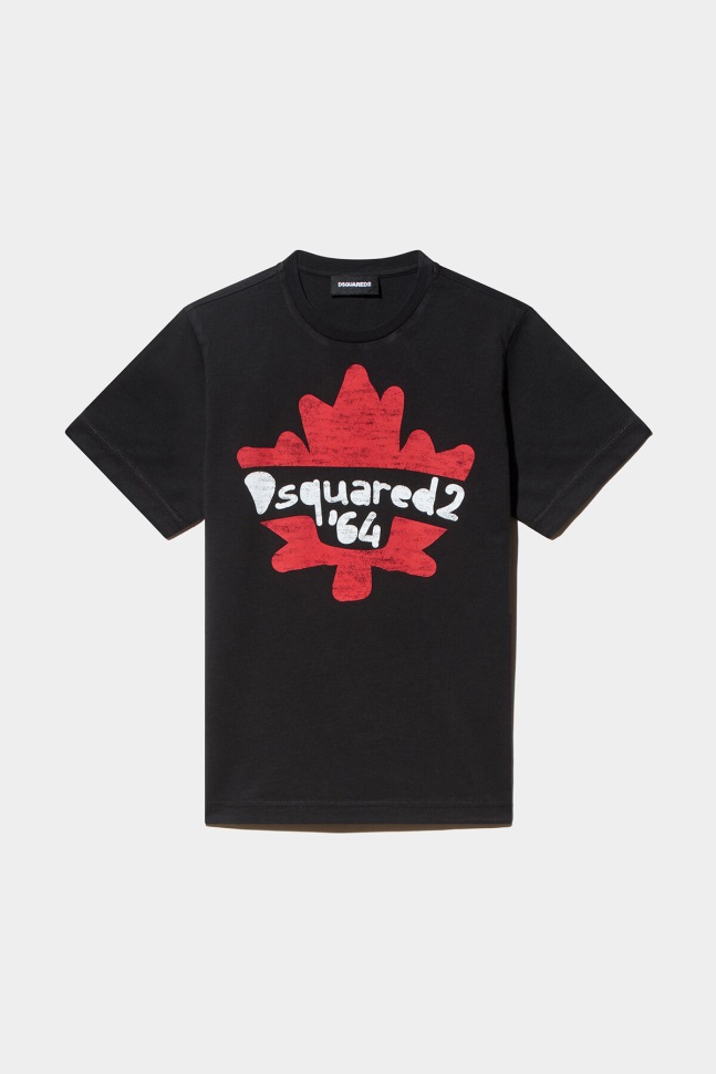dsquared2_iconic_d2kids_t_shirt_white_black.jpg Dsquared2 Iconic D2Kids T-Shirt WHITE/BLACK - Image 1
