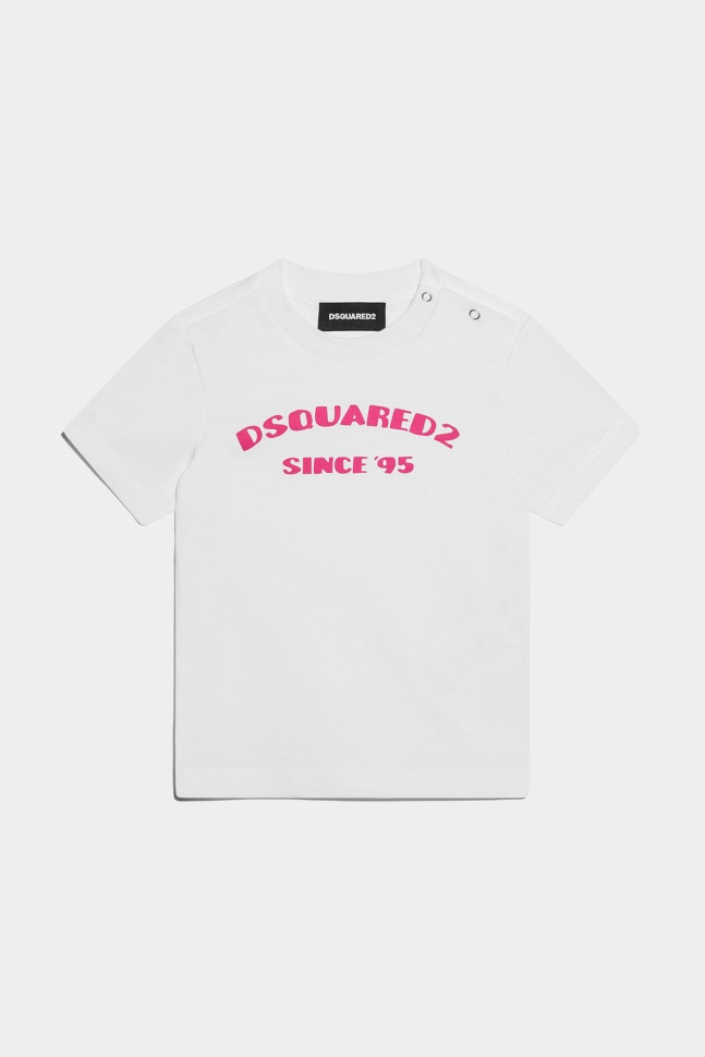 dsquared2_iconic_d2kids_t_shirt_white_minnie_pink.jpg Dsquared2 Iconic D2Kids T-Shirt WHITE/MINNIE PINK - Image 1