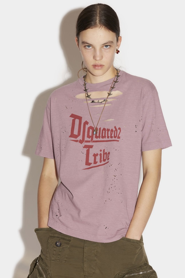 dsquared2_iconic_d2tribe_destroy_t_shirt.jpg Dsquared2 Iconic D2Tribe Destroy T-Shirt - Image 1