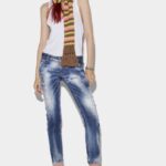 Dsquared2 Iconic Dark Cloudy Bleach Wash Jennifer Jeans