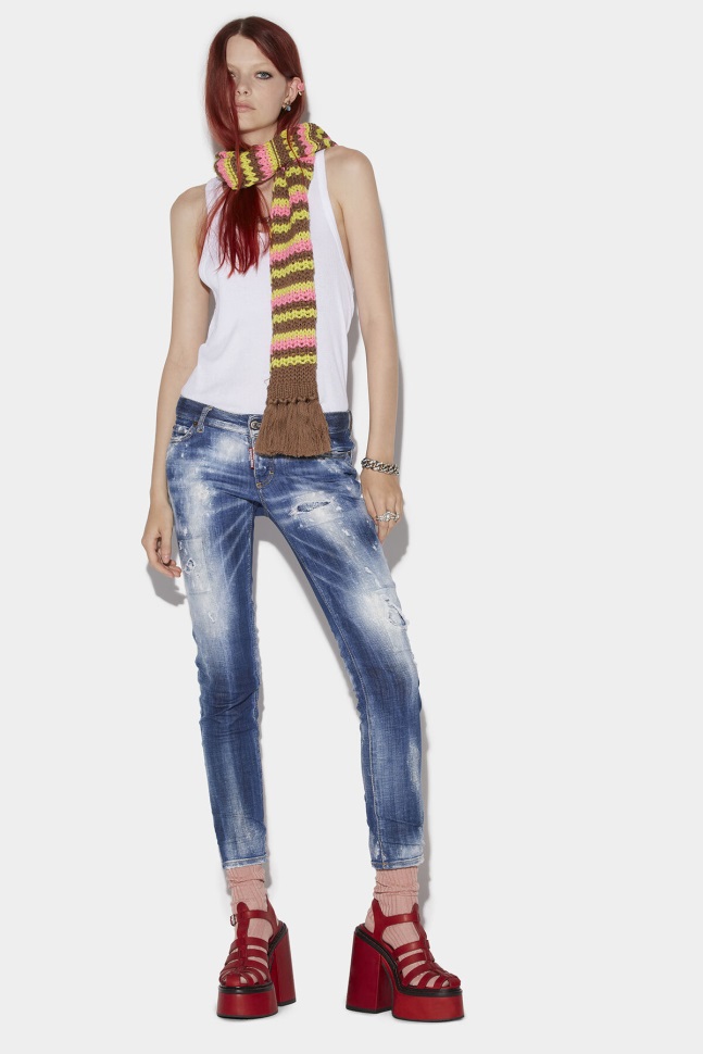 dsquared2_iconic_dark_cloudy_bleach_wash_jennifer_jeans.jpg Dsquared2 Iconic Dark Cloudy Bleach Wash Jennifer Jeans - Image 1