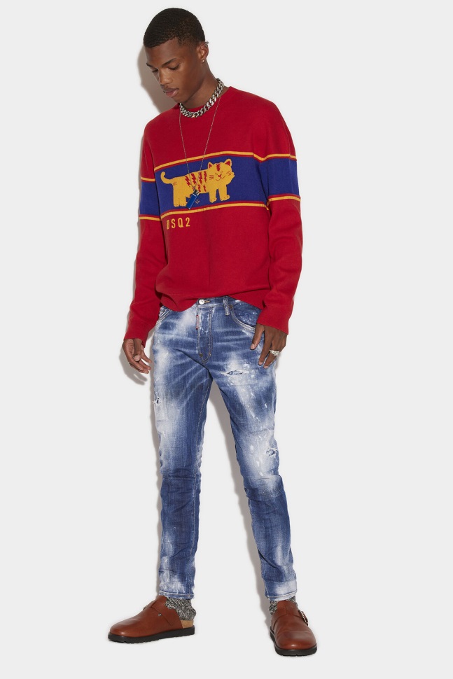 dsquared2_iconic_dark_cloudy_bleach_wash_skater_jeans.jpg Dsquared2 Iconic Dark Cloudy Bleach Wash Skater Jeans - Image 1