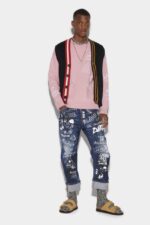 Dsquared2 Iconic Dark Graffiti Wash Big Brother Jeans