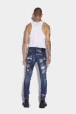 Dsquared2 Iconic Dark Graffiti Wash Skater Jeans - Image 3