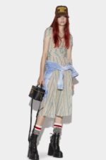 Dsquared2 Iconic Deep-V Longuette Dress FANTASY D2
