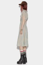 Dsquared2 Iconic Deep-V Longuette Dress FANTASY D2 - Image 4