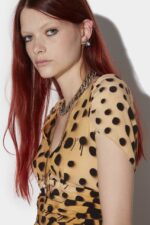 Dsquared2 Iconic Deep-V Longuette Dress FANTASY D2 FANTASY - Image 4
