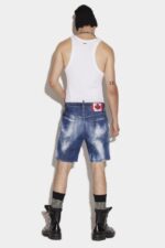 Dsquared2 Iconic Doodle Marine Shorts - Image 2