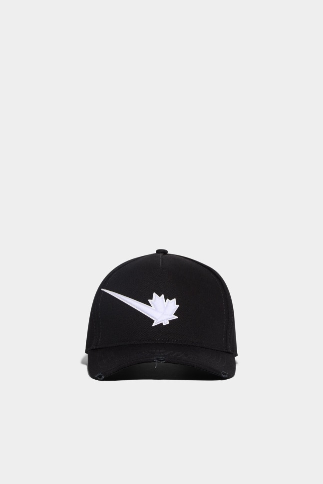 dsquared2_iconic_ds2_baseball_cap_black.jpg Dsquared2 Iconic DS2 Baseball Cap BLACK - Image 1