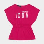 Dsquared2 Iconic DS2 Kids Bathrobe FUCHSIA