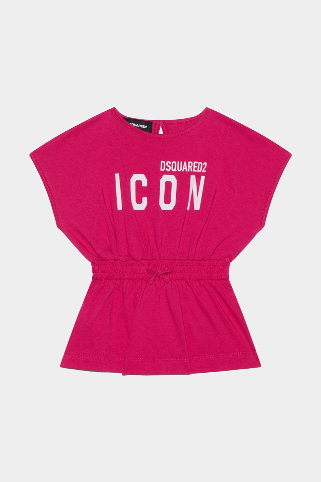 dsquared2_iconic_ds2_kids_bathrobe_fuchsia.jpg Dsquared2 Iconic DS2 Kids Bathrobe FUCHSIA - Image 1