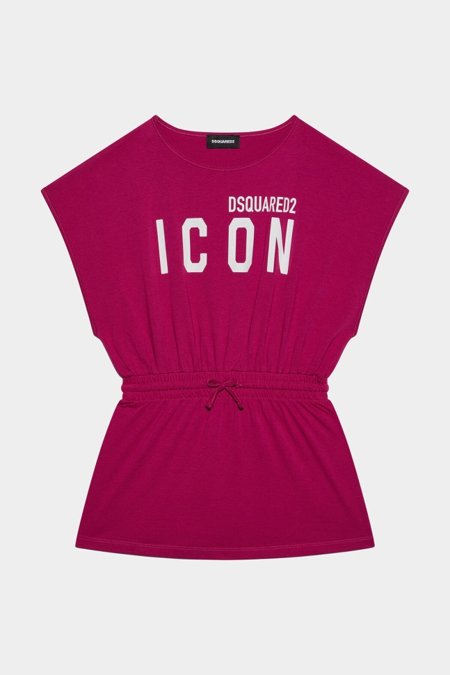 dsquared2_iconic_ds2_kids_fuchsia_bathrobe.jpg Dsquared2 Iconic DS2 Kids FUCHSIA Bathrobe - Image 1
