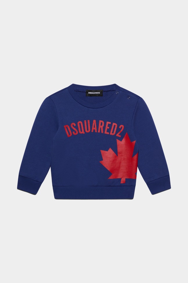dsquared2_iconic_ds2_kids_sweatshirt_blue.jpg Dsquared2 Iconic DS2 Kids Sweatshirt BLUE - Image 1