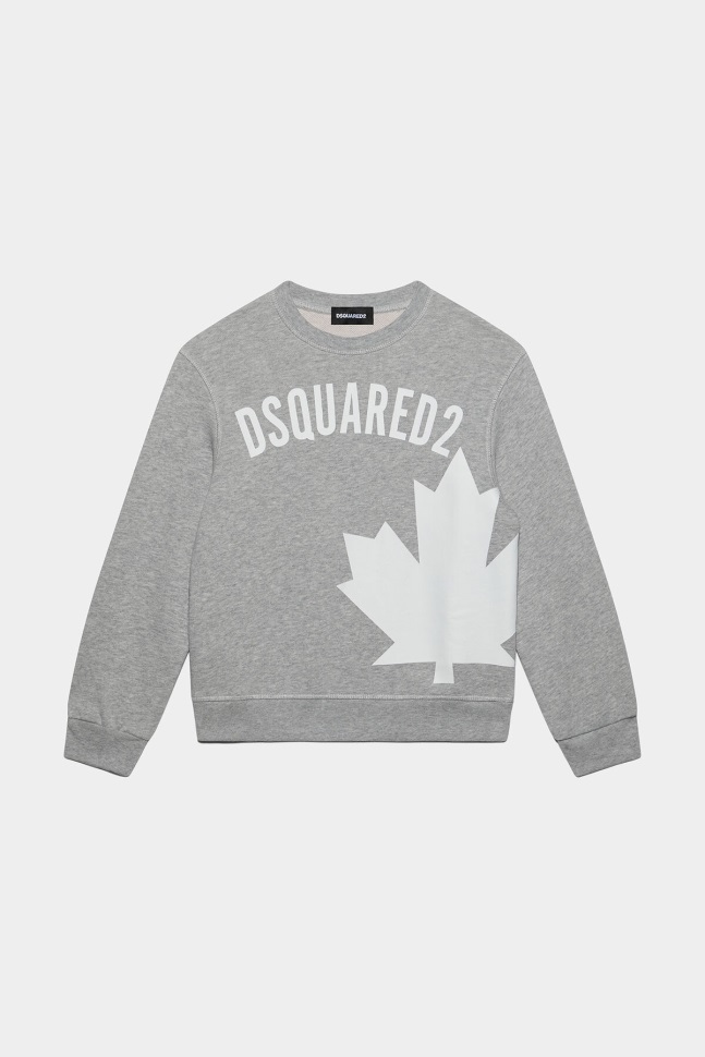 dsquared2_iconic_ds2_kids_sweatshirt_grey.jpg Dsquared2 Iconic DS2 Kids Sweatshirt GREY - Image 1