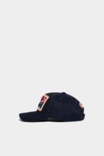 Dsquared2 Iconic Dsq2 Baseball Cap NAVY/FANTASY - Image 3