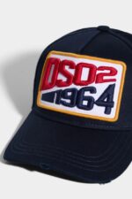 Dsquared2 Iconic Dsq2 Baseball Cap NAVY/FANTASY - Image 5