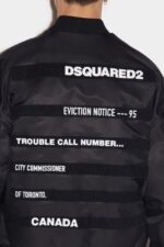Dsquared2 Iconic Eviction Bomber WHITE/BLACK - Image 3
