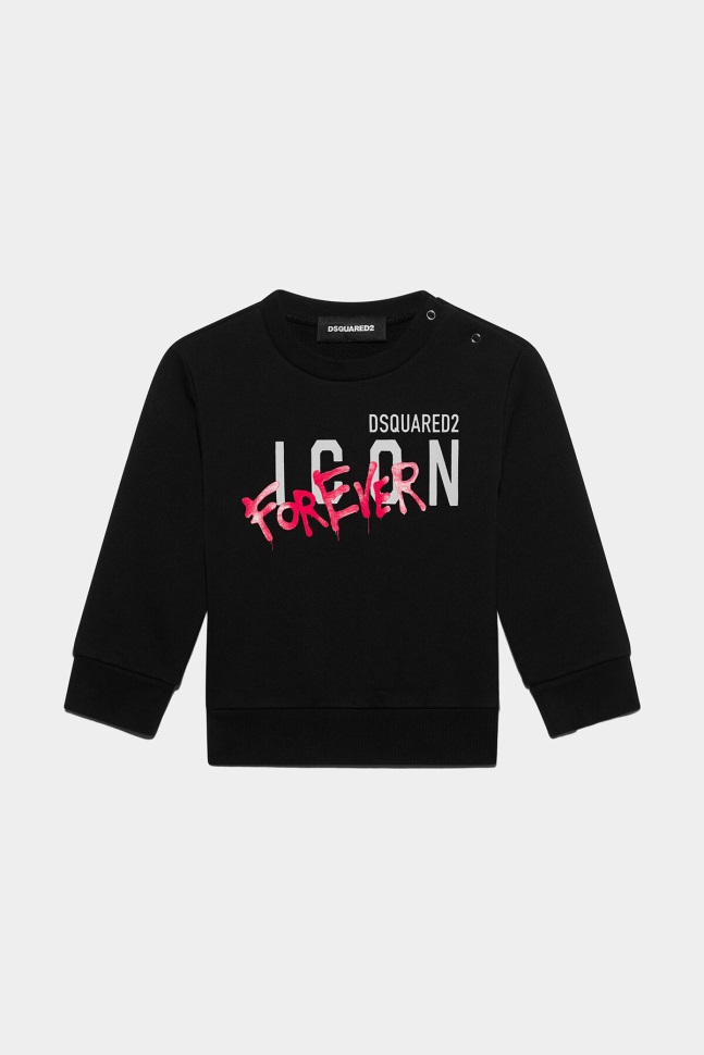 dsquared2_iconic_fantasy_white_d2kids_icon_forever_sweatshirt.jpg Dsquared2 Iconic FANTASY/WHITE D2Kids Icon Forever Sweatshirt - Image 1