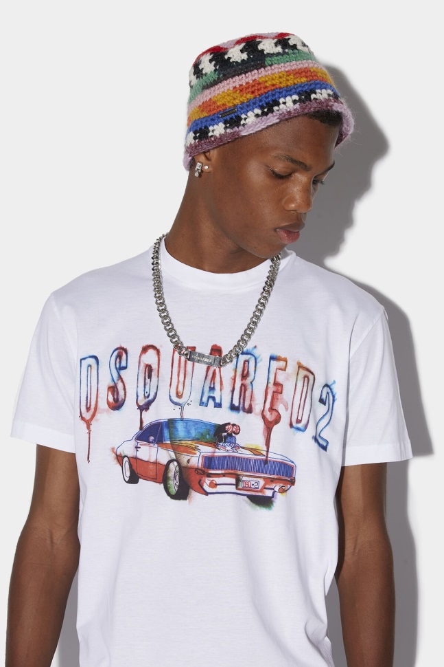 dsquared2_iconic_fast_car_cool_t_shirt.jpg Dsquared2 Iconic Fast Car Cool T-Shirt - Image 1