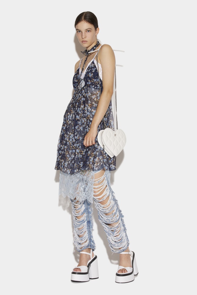 dsquared2_iconic_flare_strap_mini_dress.jpg Dsquared2 Iconic Flare Strap Mini Dress - Image 1