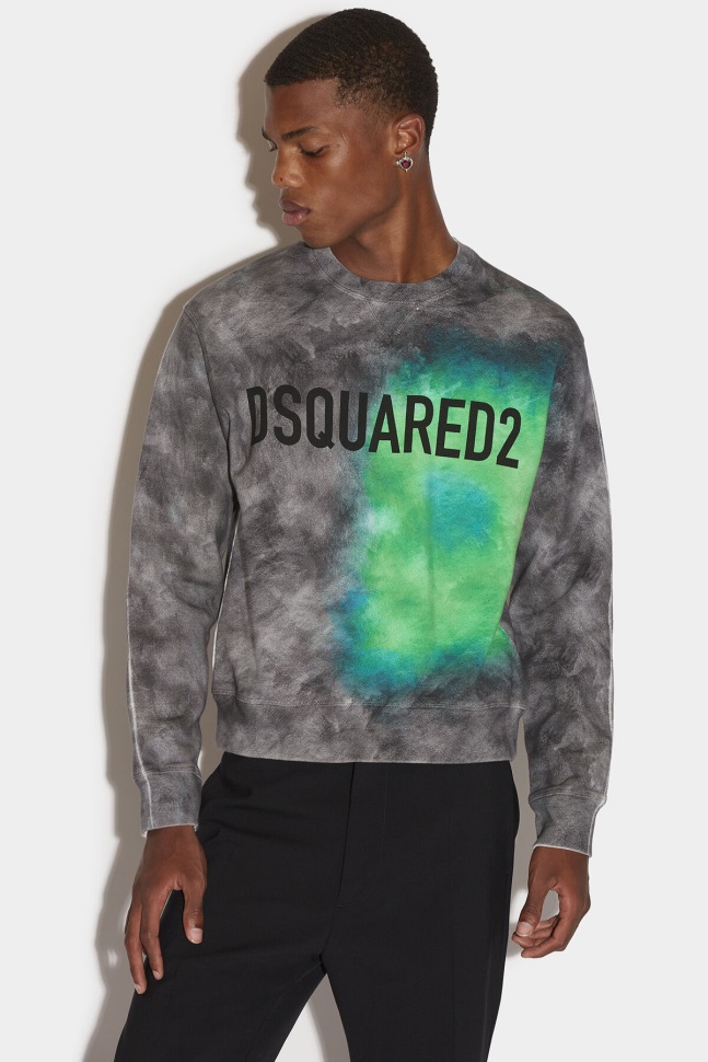 dsquared2_iconic_fluo_spot_cool_sweater.jpg Dsquared2 Iconic Fluo Spot Cool Sweater - Image 1