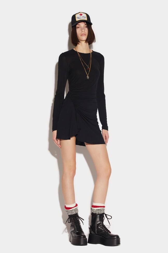 dsquared2_iconic_flutter_minidress.jpg Dsquared2 Iconic Flutter Minidress - Image 1