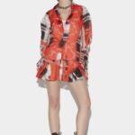 Dsquared2 Iconic Gathered Shirt Dress FANTASY
